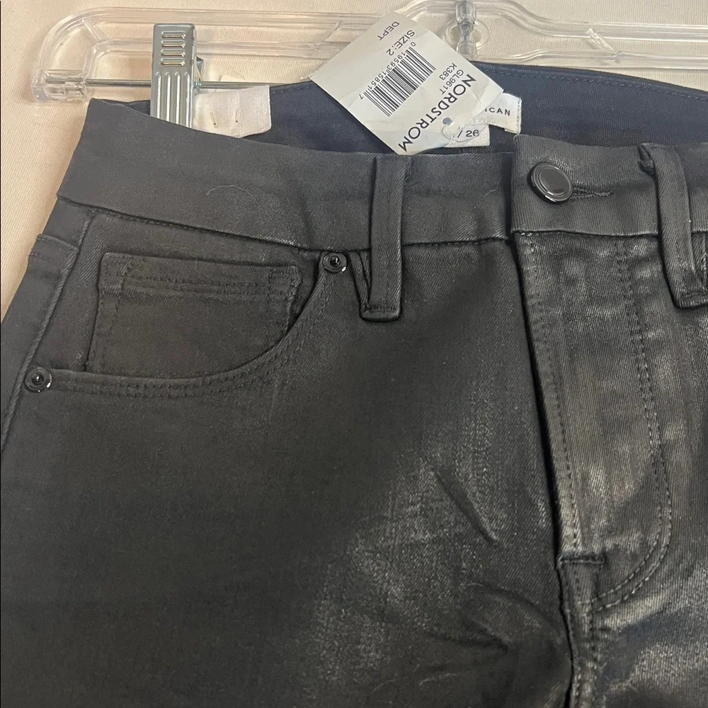 Good American Black Skinny Faux Leather Pants